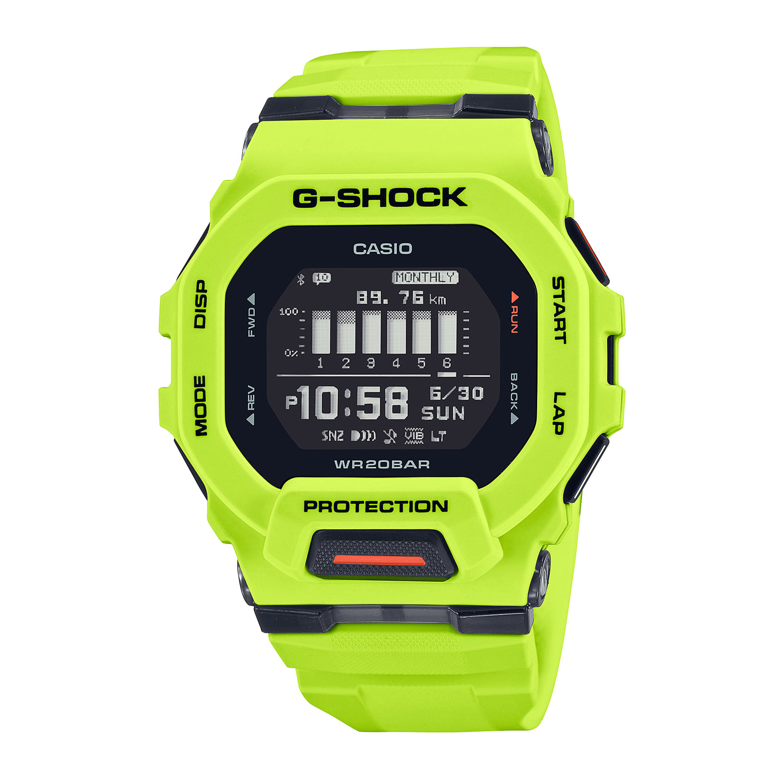 Reloj G-SHOCK GBD-200-9D Resina Hombre Verde Lima - Btime