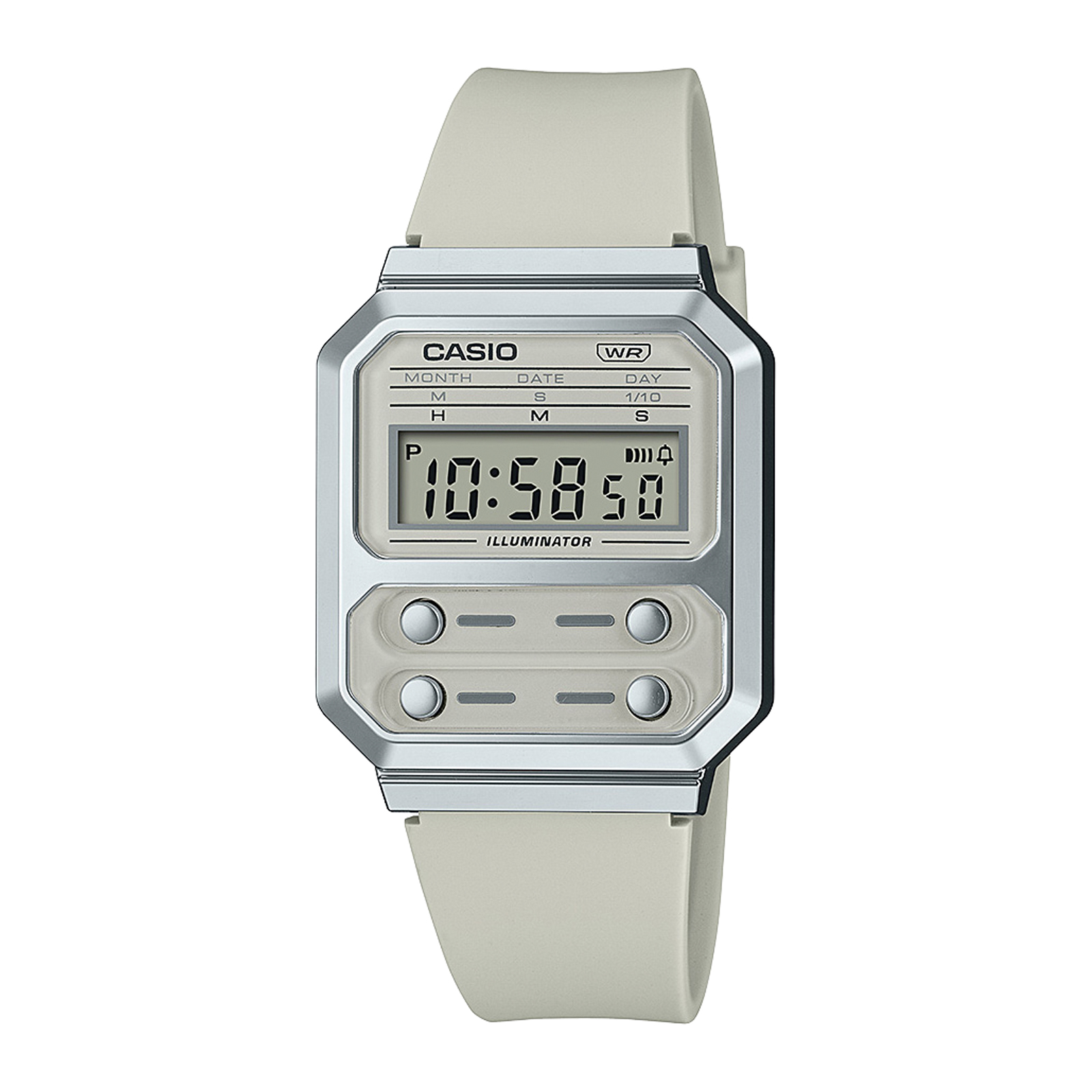 Reloj CASIO A100WE-7B Resina Unisex Plateado - Btime
