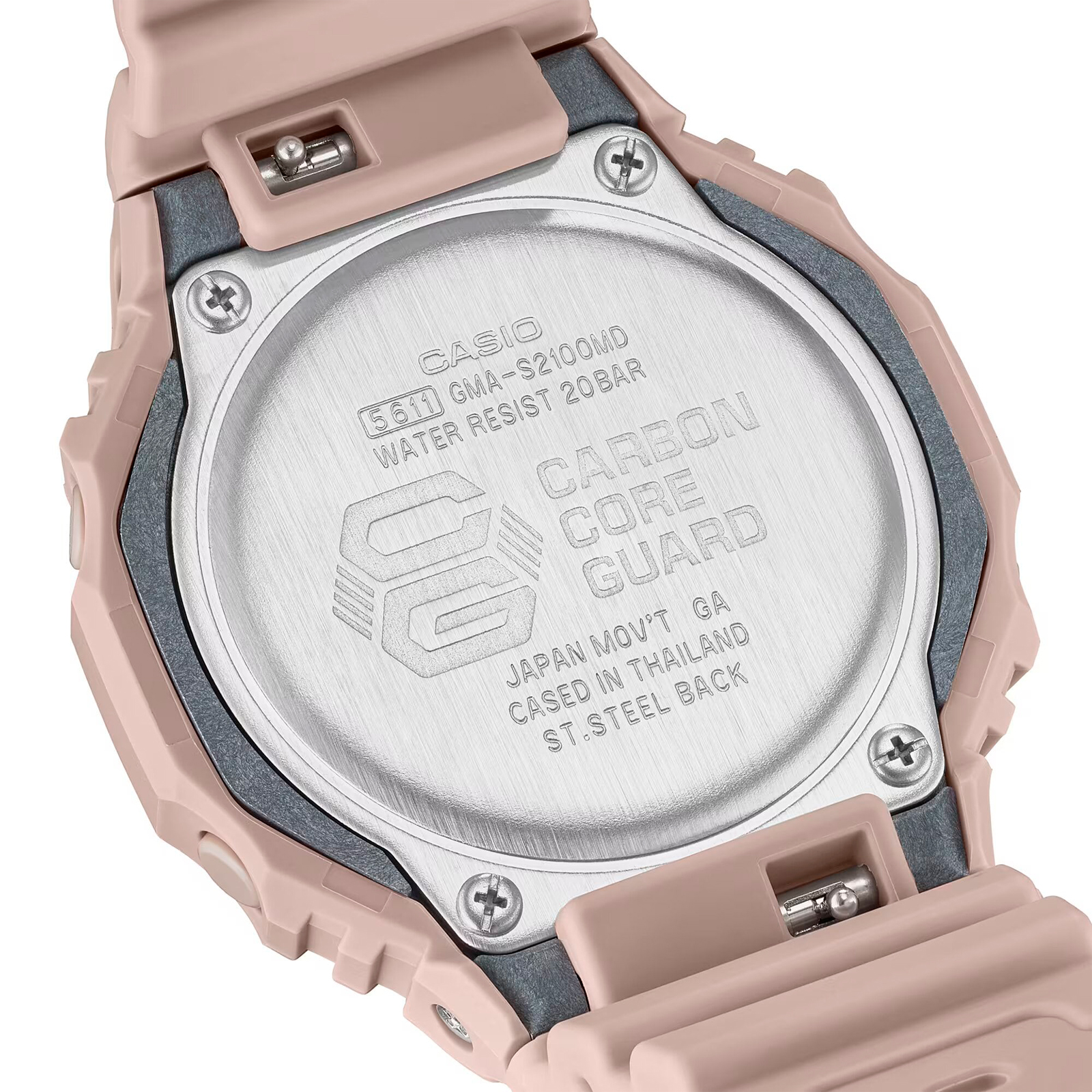 Reloj G-SHOCK GMA-S2100MD-4A Carbono/Resina Mujer Blanco Humo