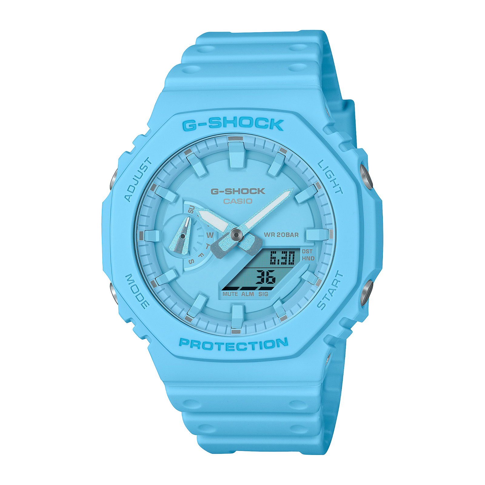 Reloj G-SHOCK GA-2100-2A2 Carbono/Resina Hombre Turquesa