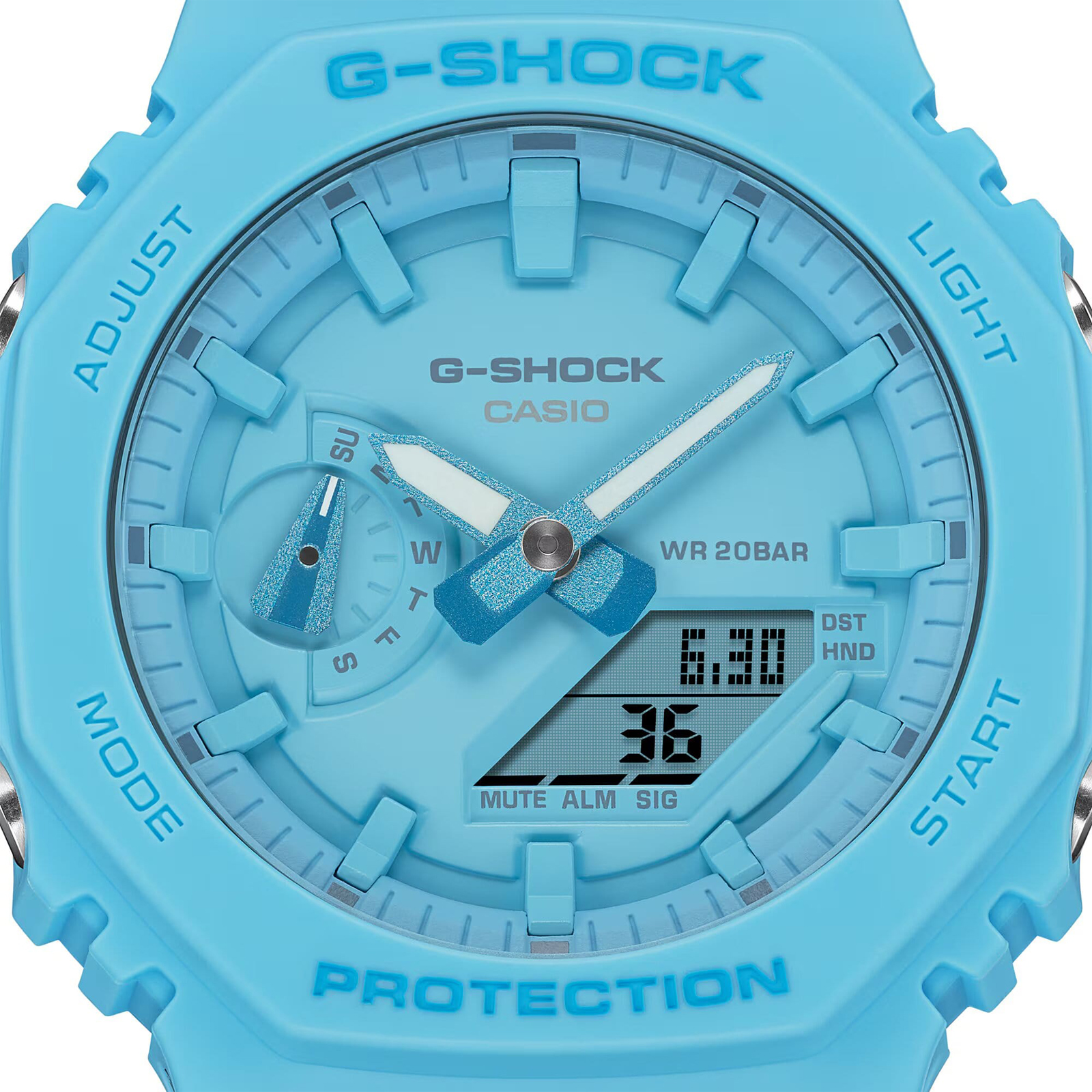 Reloj G-SHOCK GA-2100-2A2 Carbono/Resina Hombre Turquesa