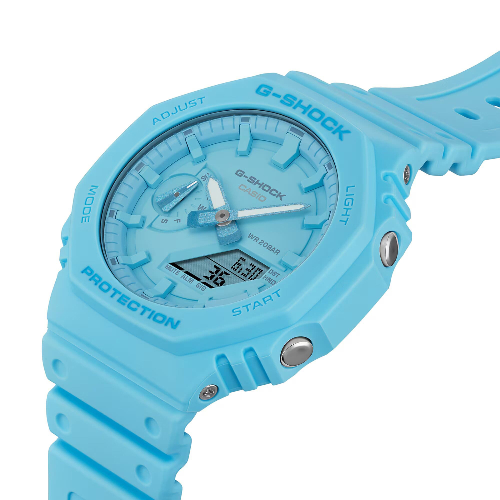 Reloj G-SHOCK GA-2100-2A2 Carbono/Resina Hombre Turquesa