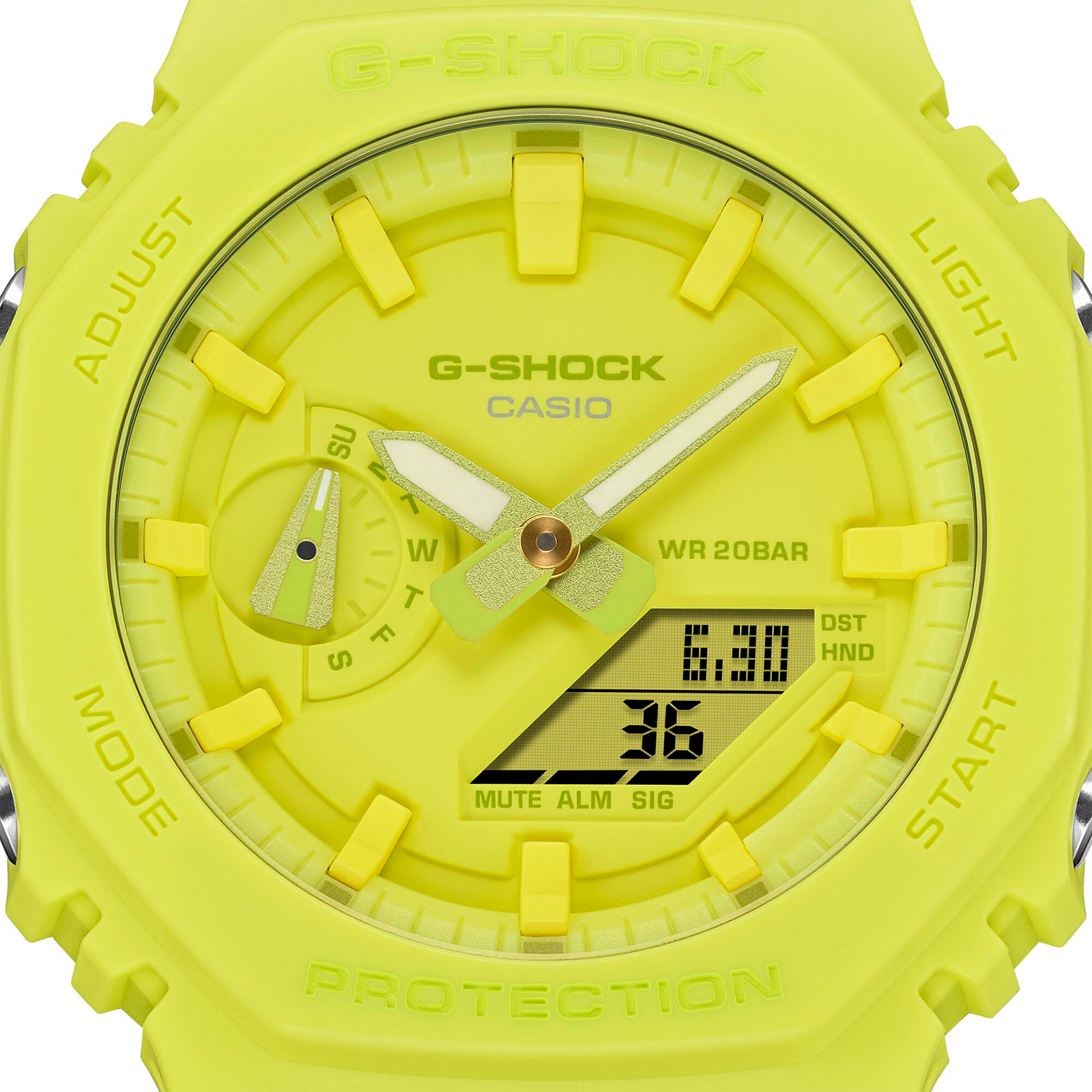 Reloj G-SHOCK GA-2100-9A9 Carbono/Resina Hombre Amarillo