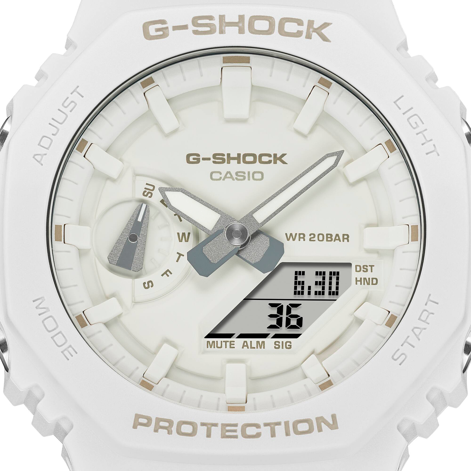 Reloj G-SHOCK GA-2100-7A7 Carbono/Resina Hombre Blanco