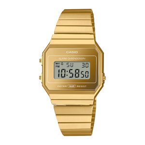 Reloj CASIO A700WEVG-9A Resina/Cromado Unisex Dorado