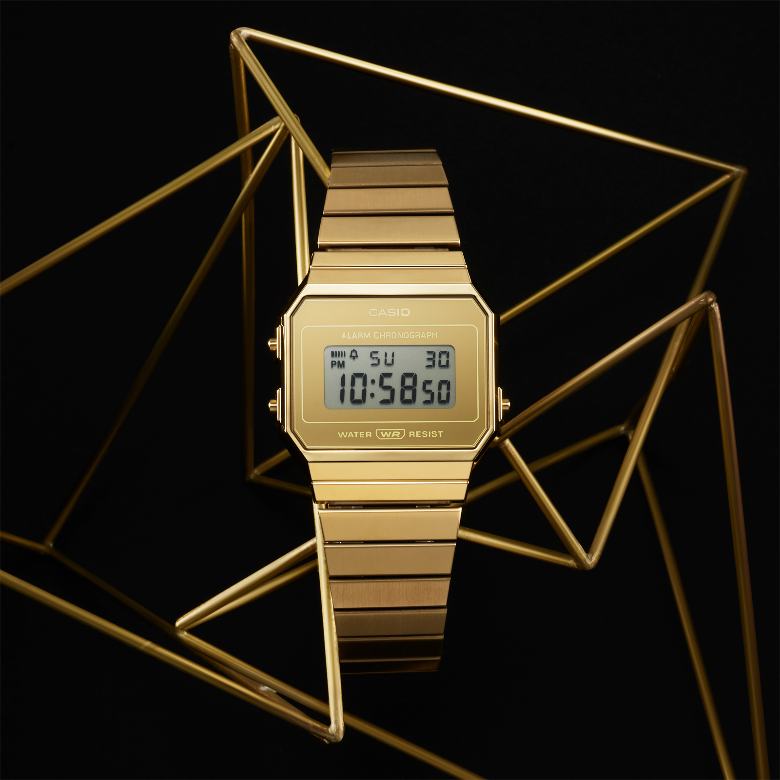 Reloj CASIO A700WEVG-9A Resina/Cromado Unisex Dorado