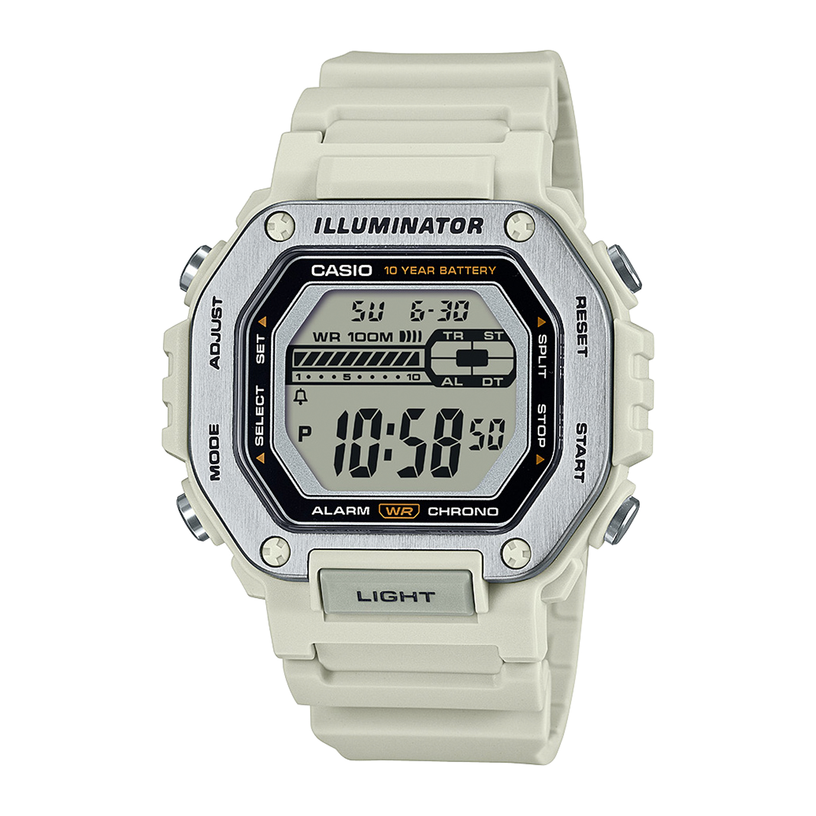 Reloj CASIO MWD-110H-8A Resina/Acero Hombre Blanco Humo