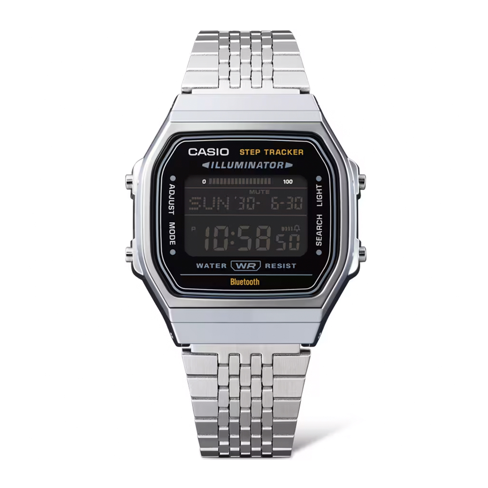 Reloj CASIO ABL-100WE-1B Resina/Cromado Juvenil Plateado