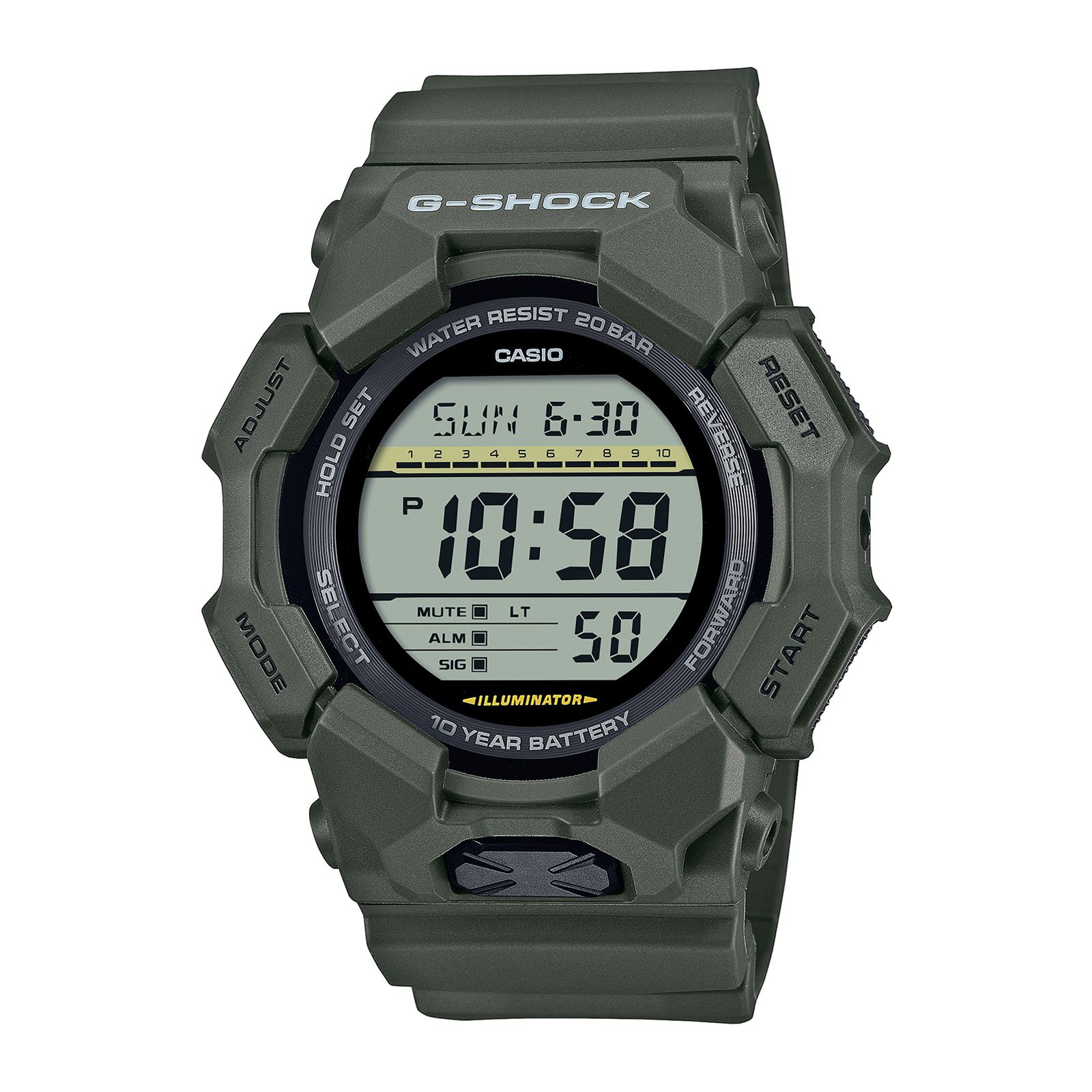 Reloj G-SHOCK GD-010-3D Carbono/Resina Hombre Verde