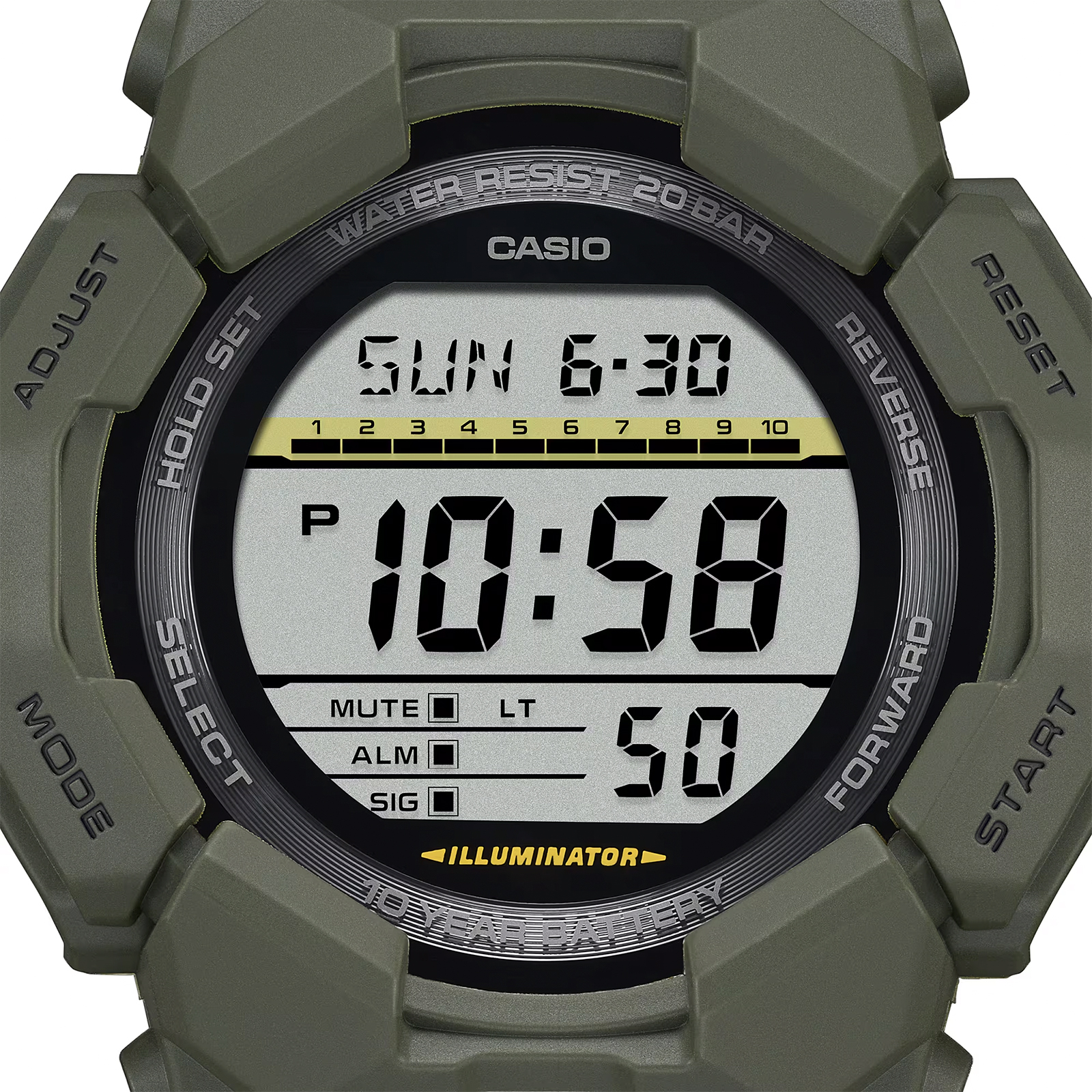 Reloj G-SHOCK GD-010-3D Carbono/Resina Hombre Verde