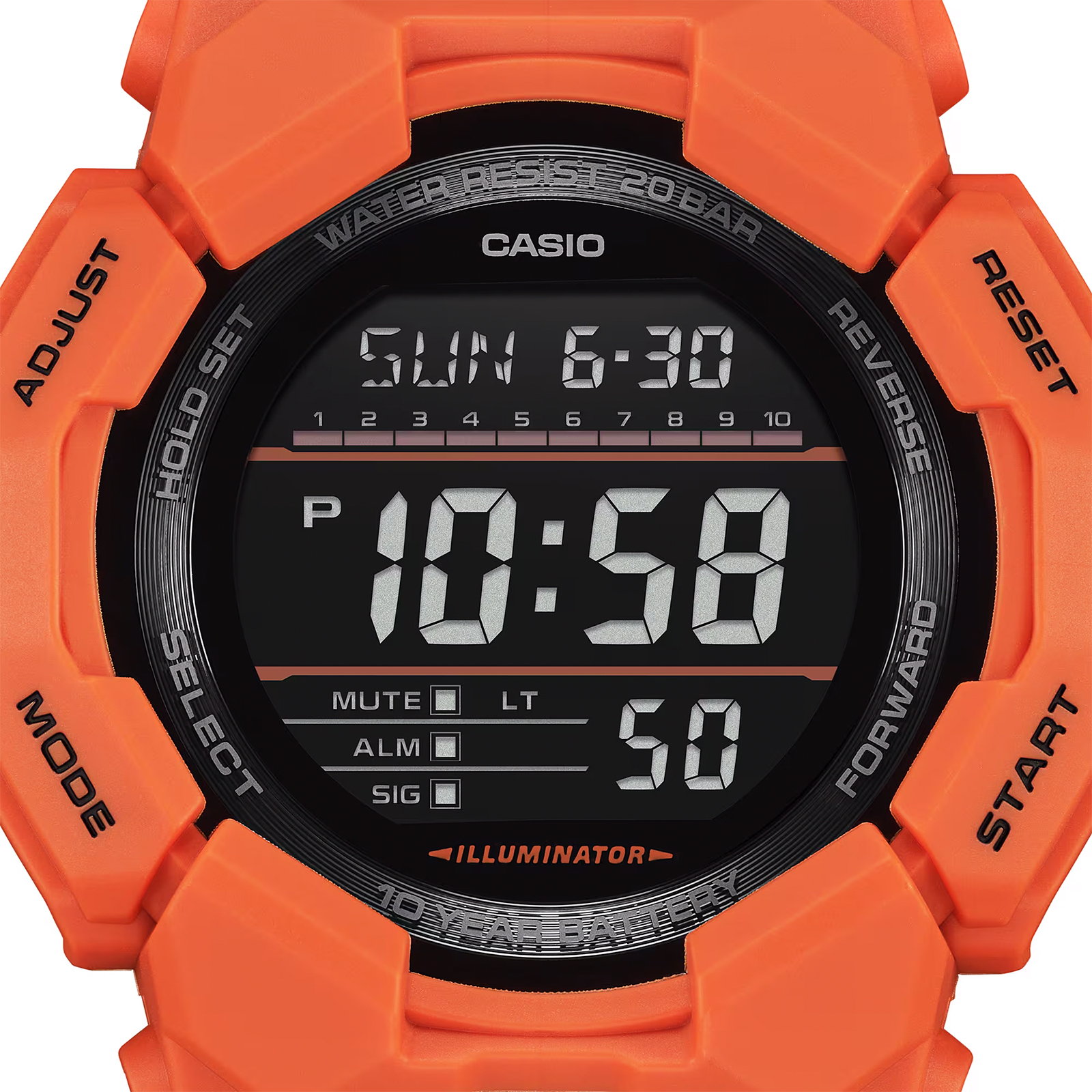 Reloj G-SHOCK GD-010-4D Carbono/Resina Hombre Naranja