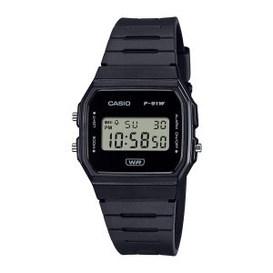 Reloj CASIO F-91WB-1A Resina Juvenil Negro