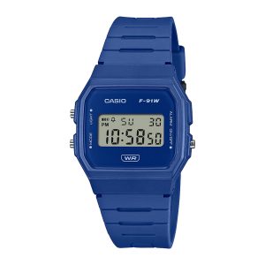 Reloj CASIO F-91WB-2A1 Resina Juvenil Azul