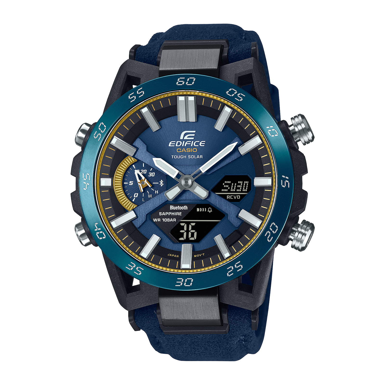 Reloj EDIFICE ECB-2000SS-2A Carbono/Acero Hombre Negro